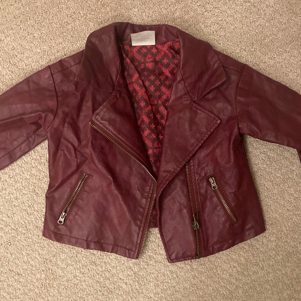 Faux Leather Jacket Size 3t
